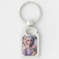 Beautiful June Fairy in Roses Keychain