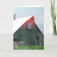 Barn Quilt Grunge Card