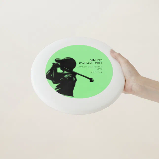 Black golfer Golfing Trip Bachelor Party minimal  Wham-O Frisbee