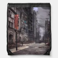 Abandoned City | Post Apocalyptic Dystopia  Drawstring Bag