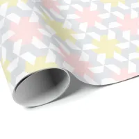 Modern Pink and Yellow Pinwheel Tessellation Wrapping Paper