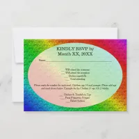 Floral Pattern Rainbow Autumn Wedding Invitation