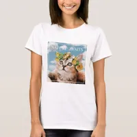 Kitten With a Floral Crown Nature Awaits T-Shirt