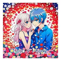 Cute Personalized Anime Couple's Names Acrylic Print