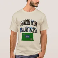 North Dakota Picture Text T-Shirt