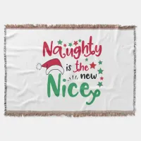 naughty is the new nice throw blanket