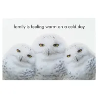 Inspirational Quote Dreamy Wisdom of Snowy Owls Metal Print
