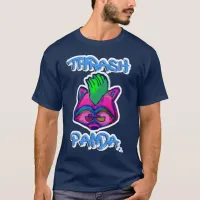 Thrash Panda Funny Punk Racoon Cartoon T-Shirt