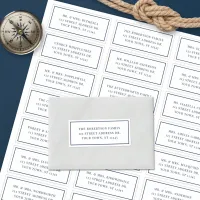 White Navy Nautical Wedding Guest Address Labels