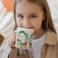 Cute Layered Paper Style Chicks Coffee Mug