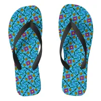 Abstract Floral Flip Flops