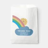 Whimsical Rainbow & Sun Baby Shower Gender Neutral Favor Bag