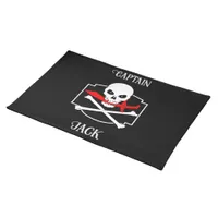 Personalized Jolly Roger (Cutlass)  Cloth Placemat