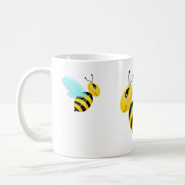 happy bee coffee mug