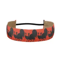 Silhouette of Turkeys Athletic Headband