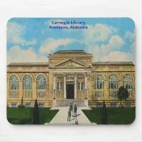 Vintage Carnegie Library Anniston Alabama  Mouse Pad