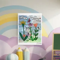 Flowers, Musical Notes and Joy Artwork Poster