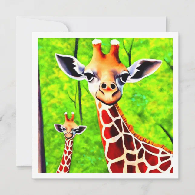 Giraffe's eye card