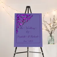 Romantic, Vintage, Antique Purple Wedding Foam Board