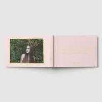 Elegant Modern Blush Photo Quinceañera Foil Guest Book