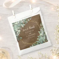 Rustic Eucalyptus Greenery Botanical Wedding Favor Bag