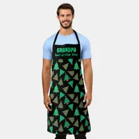 Grandpa Best Griller Ever | Christmas Tree Black Apron