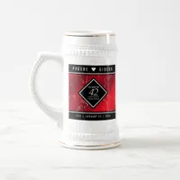 Elegant 42nd Jasper Wedding Anniversary Beer Stein