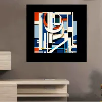 Modernist Blue Bauhaus  Acrylic Print