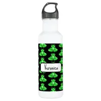 Personalized Cute Frog | Name in Heart Stainless Steel Water Bottle