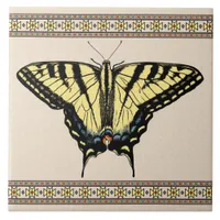 Southwestern Yellow Swallowtail Butterfly Ceramic Tile