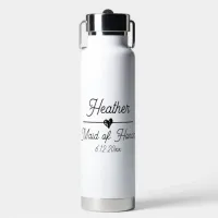 Cute Personalized Maid of Honor Water Bottle