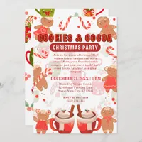 Cookies & Coca Christmas Pattern Party Invitation