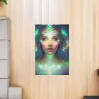 Glowing Goddess of Light Digital Fantasy Art 010 Rug