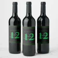 12th Wedding Anniversary Custom Wine Label