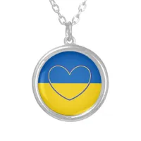 Show Support for Ukraine  Silver Plated Necklace