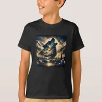 Wolf Howling at the Moon T-Shirt