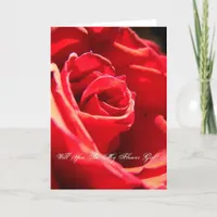 Red Rose, Will You Be My Flower Girl? Invitation