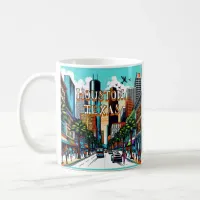 Houston, Texas Downtown City View Abstract Art Coffee Mug