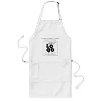 Custom Company Logo Promotional Uniform Pocketed Long Apron