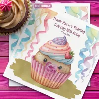 Customize Cupcake Baby Shower Napkins