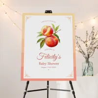 Peach Fuzz Baby Shower Welcome Foam Board