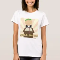 Peach It Brother Funny Food Cartoon T-Shirt