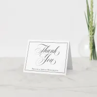 Elegant Black and White Wedding Thank You