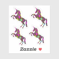 Floral Unicorn Sticker