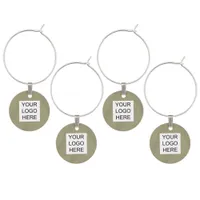 Corporate Wine Tasting/ Wine and Cheese add logo Wine Glass Charm