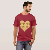 Pizza Love Heart Cheesy Art Design T-Shirt