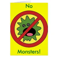 No Monsters Sign