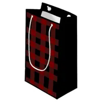 Red and Black Buffalo Plaid Small Gift Bag