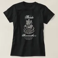 Black Gothic Last Sail Mermaid Bachelorette Party T-Shirt