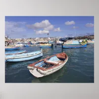 Marsaxlokk Fishing Boats Malta Poster